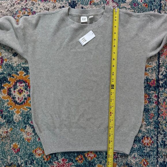 NWT Gap Kids Solid Slouchy Heather Grey Sparkle Crewneck Sweater Size XL - Picture 5 of 7